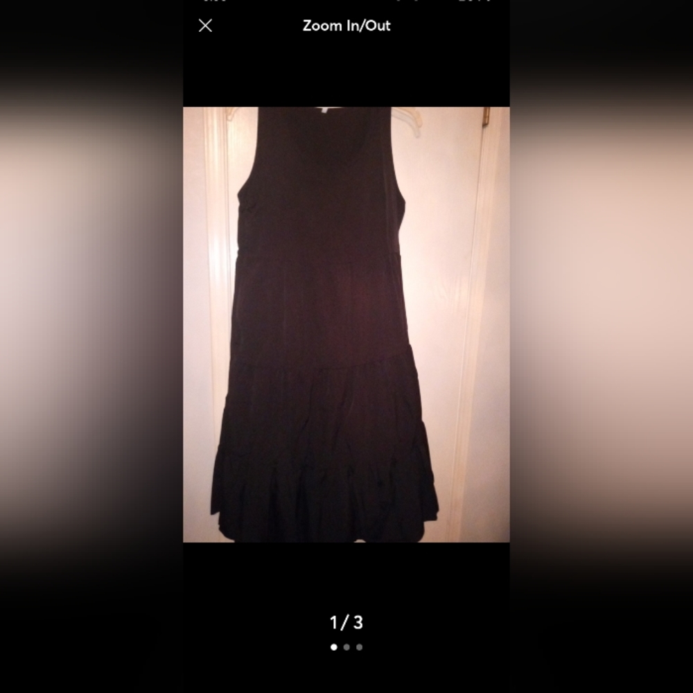 Sleeveless black ruffle dress NWOT